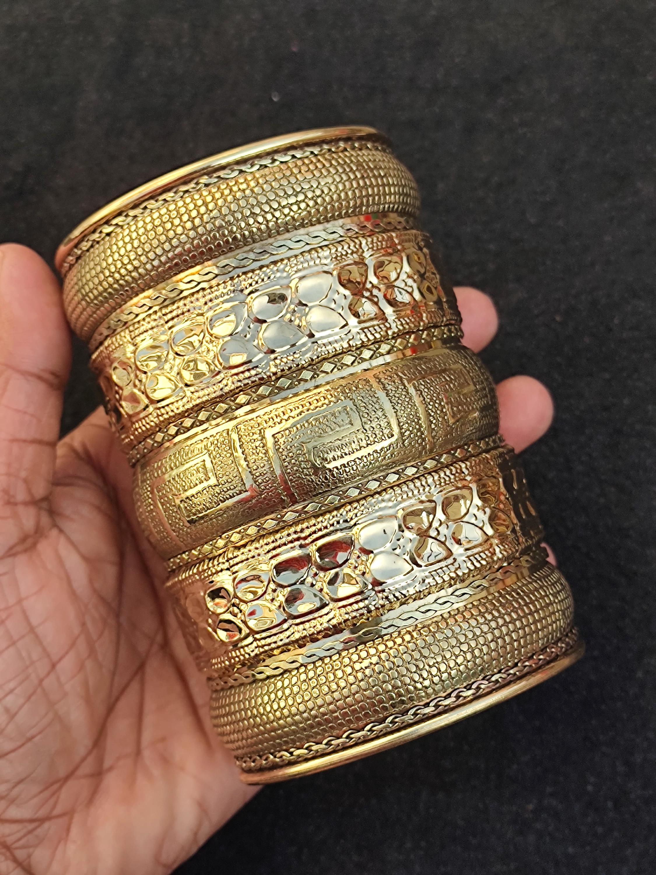Handcrafted Brass Cuff Bangle: Antique Indian Jewelry - Etsy