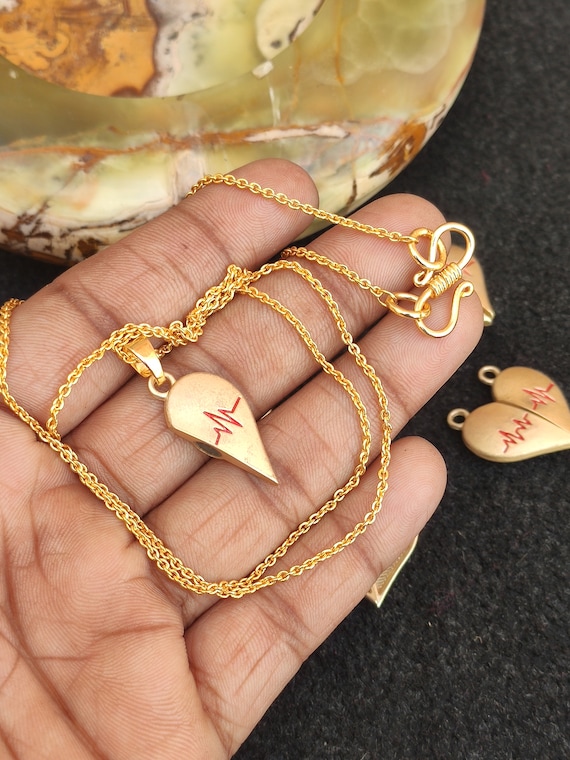 Magnetic Heart Necklace Set, BFF Friendship Jewelry - Etsy