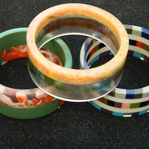 Color Full Resin Bangle Bracelet Acrylic Bangle Stacking Bracelet Bohemian Jewelry Beautiful charm Bangle gift for her sale