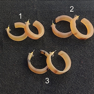 Horn Bone Jewelry Ethically Sourced Natural Buffalo Horn Hoop Earring Traditional Antique Style Earrings Handamade Gift For Women