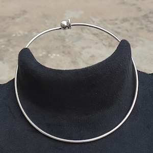 Silver Wire Choker Silver Plated Brass Choker Necklace Blank Neck Wire ring Necklace Collar Necklace For Man Women Gift Sale