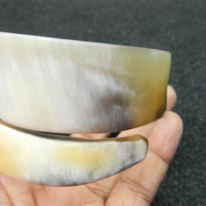 Ethically Sourced Natural Buffalo Horn Jewelry Horn Spiral Snake Bangle Bracelet Purely Handcrafted Vintage Style Fashion Jewelry Gift sale