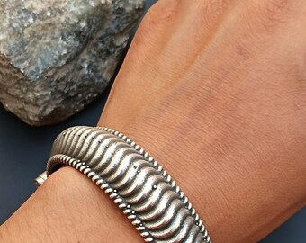 Silver Oxidised Bangle Bracelet Traditional Vintage Style
