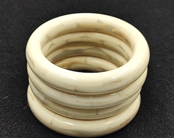 4 pcs set- Ethically Sourced Natural Buffalo Horn Bone Jewelry Bone Bangle Bracelet Handcrafted Vintage Style Designer Fashion Jewelry sale