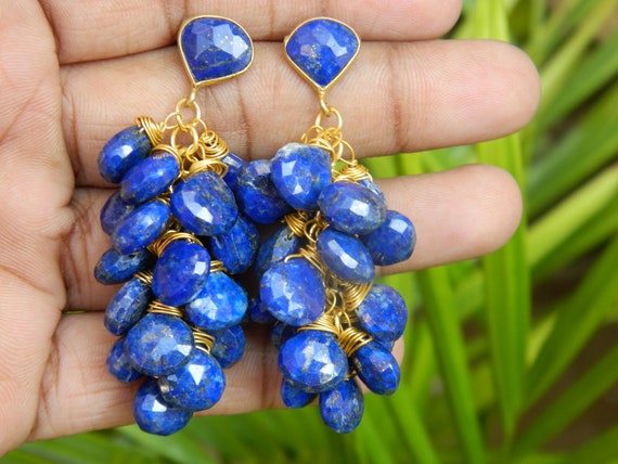 Lapis stone earrings outlet