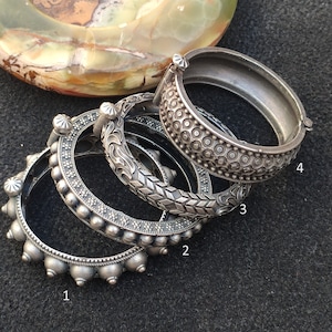Silver Oxidized Bangle Vintage Antique Look Bracelet Kada Openable Screw Bangle Handcrafted Bohemian Traditional Indian bangles for women