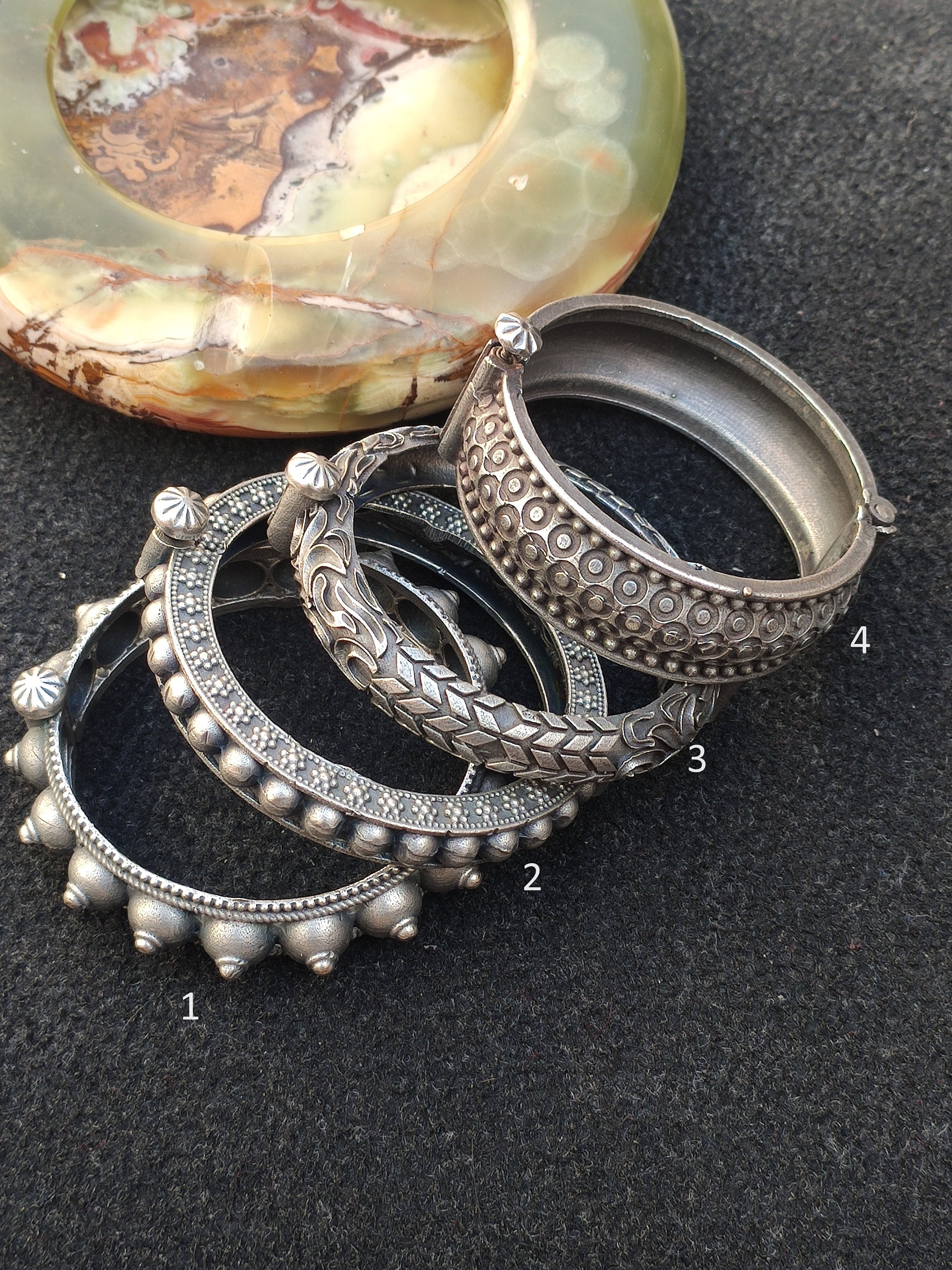 Silver Oxidized Bangle Vintage Antique Look Bracelet Kada Openable Screw Bangle Handcrafted Bohemian Traditional Indian bangles for women