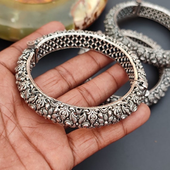 Silver oxidised bracelet discount
