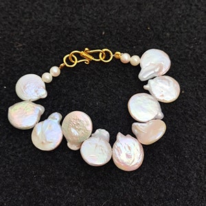 Pearl Bracelet Genuine Natural Fresh Water Pearl Gemstone Bracelet Handcrafted Stacking Dainty Unique Fashionable Jewelry Gift for Women