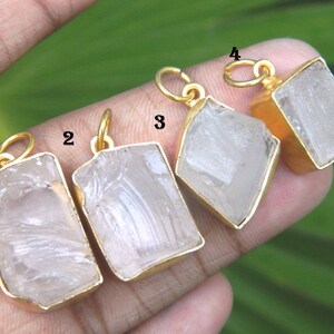 Rose Quartz Pendant  Bezel Set loop Pendant Gemstone Jewelry Healing Crystals, Charm Pendant  Unique Gift for Her