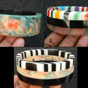 Resin Jewelry Colorfull Resin Stacking Bangles Bracelet Handcrafted Bohemian Unique Designer Fashion Jewelry Supplies Components Gift Sale