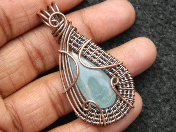 Aquamarine wire wrap clearance