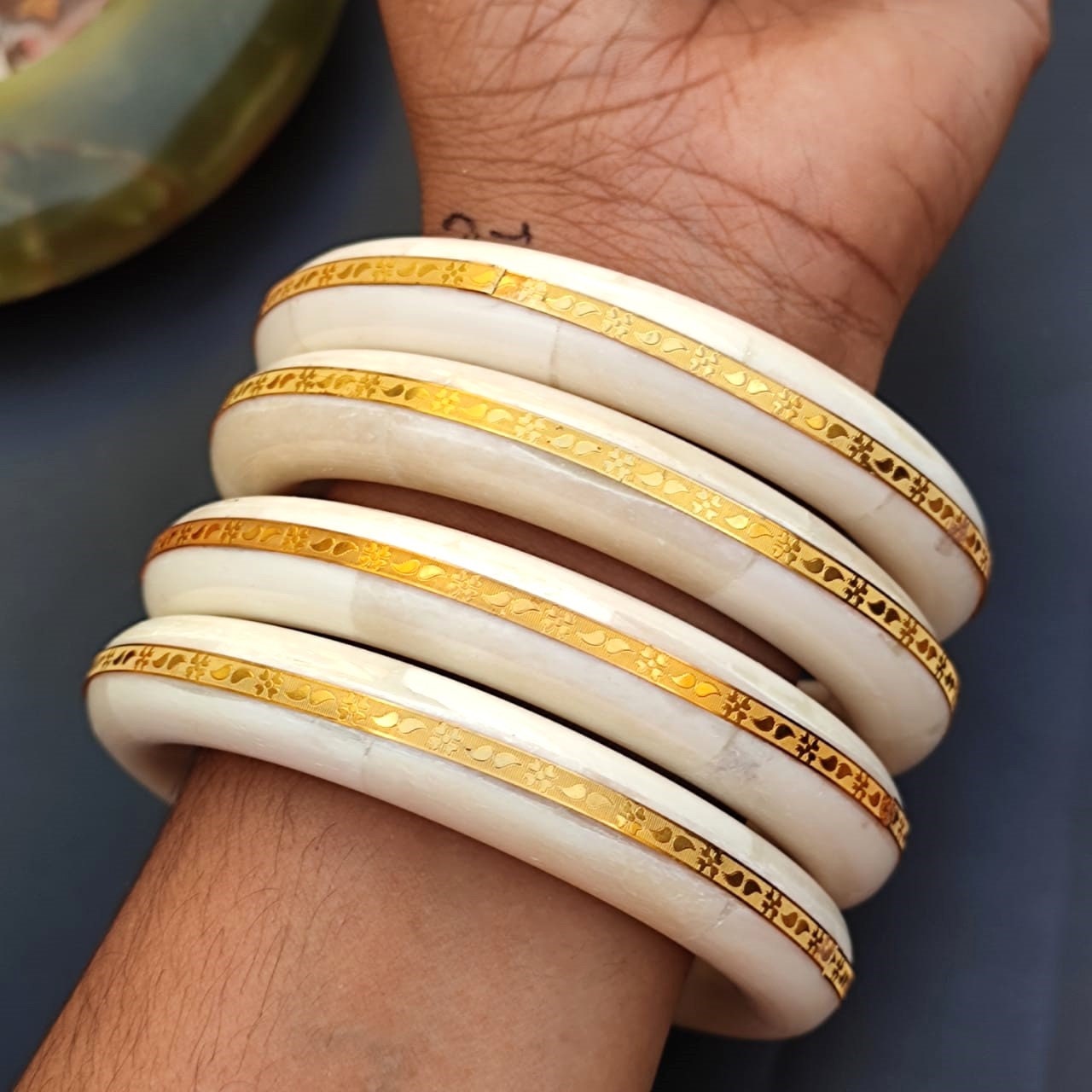 アクセサリー brass buffalo horn bangle Set 7 Natural Buffalo Horn Bangle, Bracelet Set, Horn
