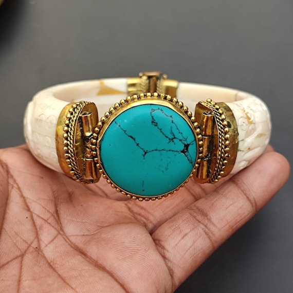 USA Arizona Turquoise Bangle ハンドメイド作品 47430_800.jpg