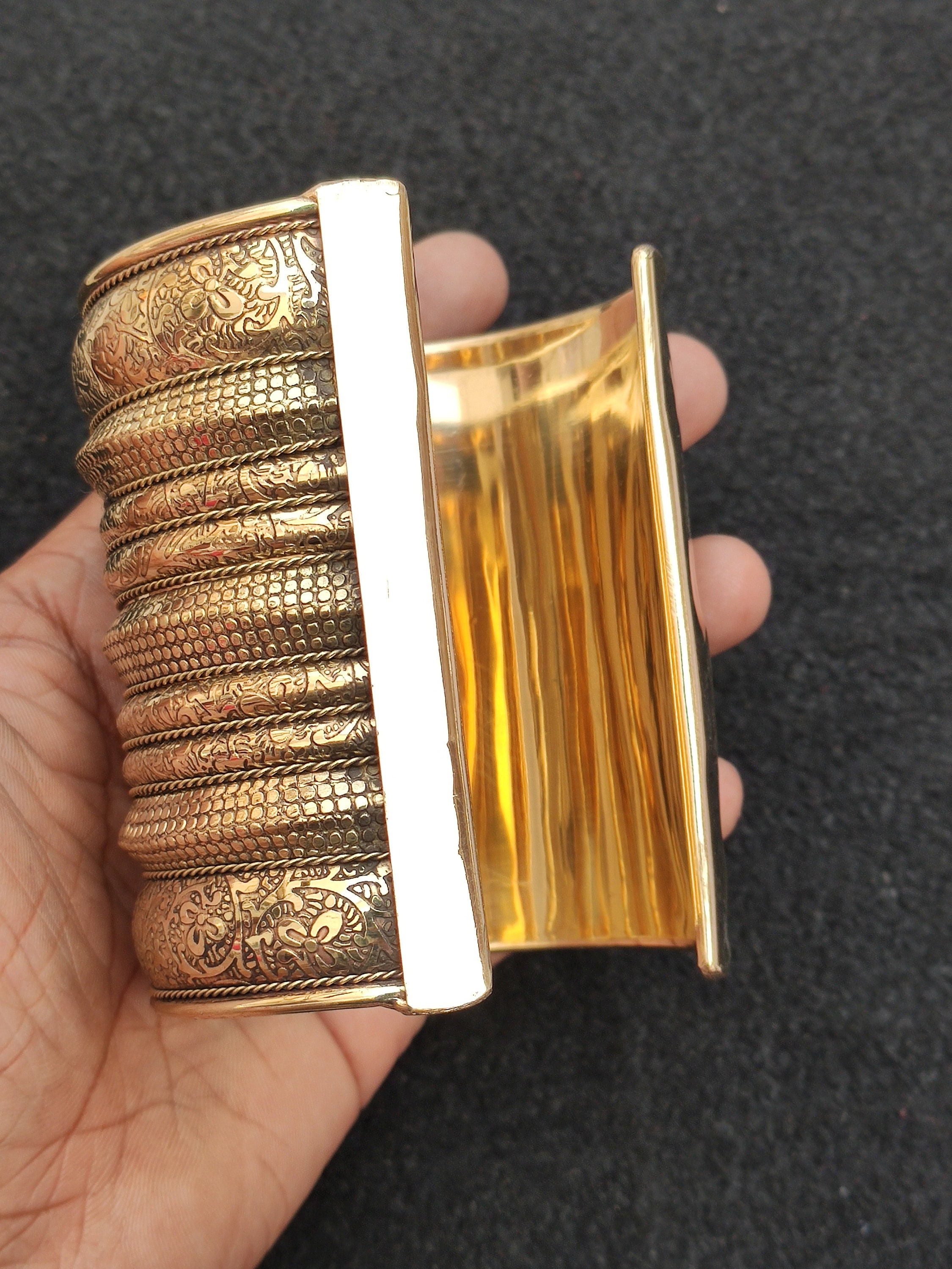 Bracelet Vintage En Laiton - Artisanal D'Inde - Occasion (état à Vérifier)