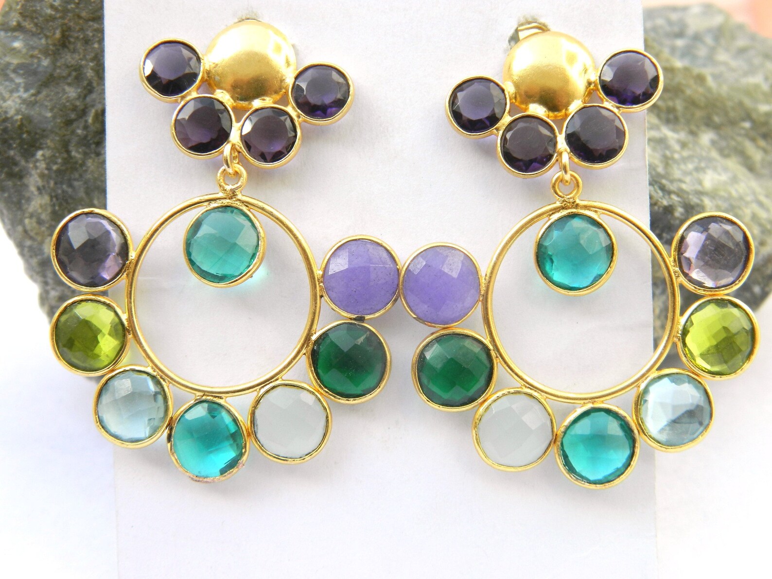 Multi Color Quartz man Made Quartz With Natural Moon Stone Etsy