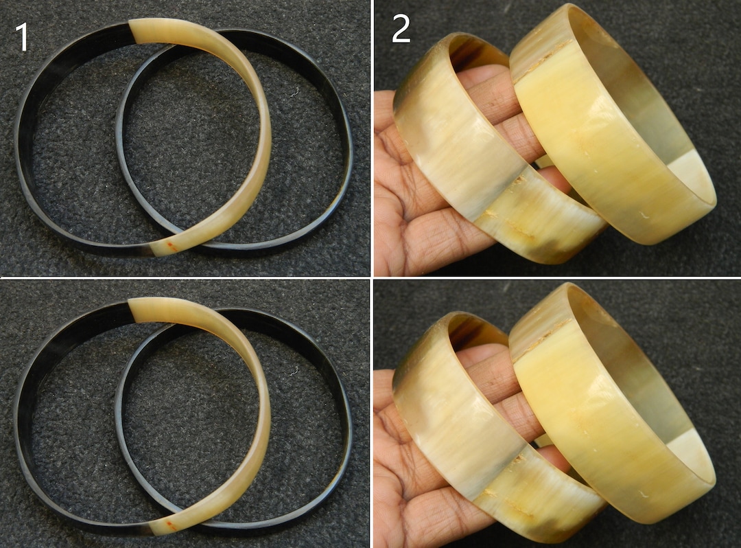 Ethically Sourced Natural Buffalo Horn Jewelry Horn Bangle Bracelet