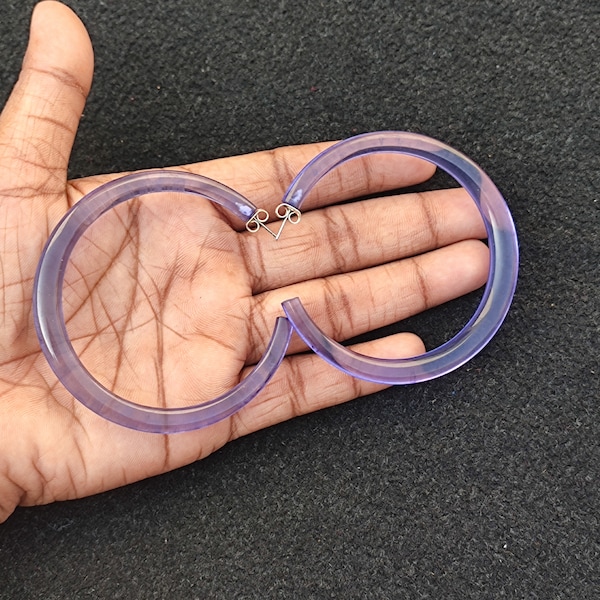 Sutton Horsebit Resin Hoop Earrings