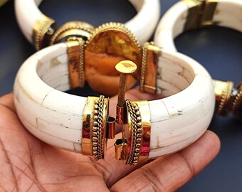 Ethically Sourced Natural Buffalo Horn Jewelry Horn Bangle
