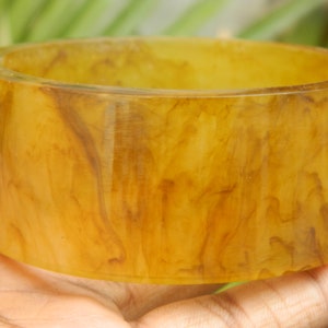 Honey Color Resin Bangle Bracelet Resin Stacking Bangle Bohemian Handmade Tribal Vintage Look Jewelry Unique Designer Fashion Jewelry Gift