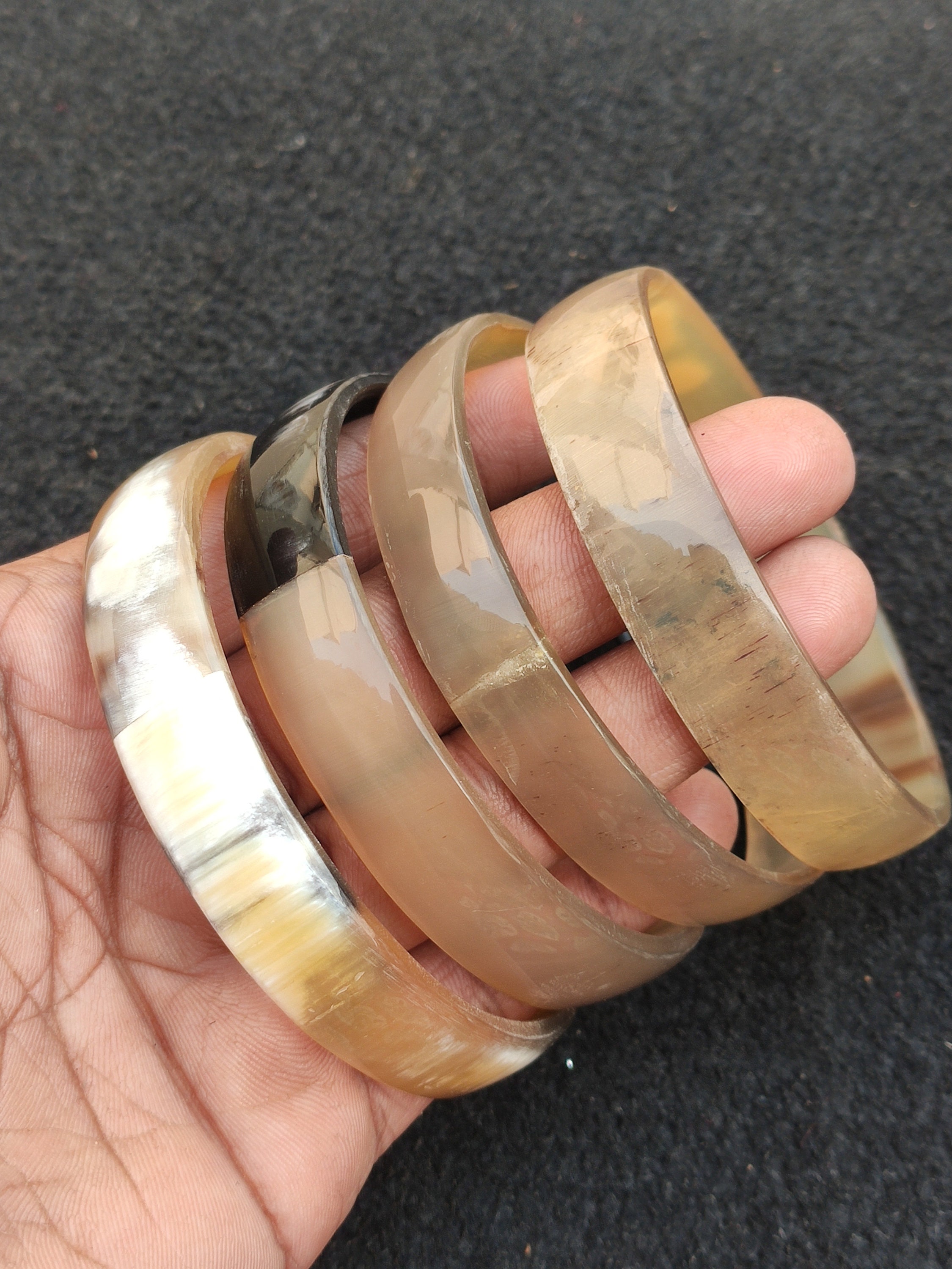 Ethically Sourced Natural Buffalo Horn Jewelry 4 Pcs Set