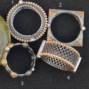 Dual Tone Silver Oxidized Bangle Vintage Antique Look Bracelet Kada Openable Screw Bangle Handcrafted Bohemianm Indian Bangles for women