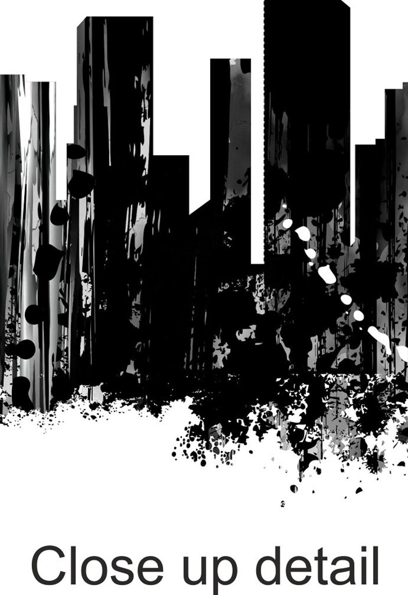 Guadalajara Watercolor Skyline Black and White Art Print 889 Etsy