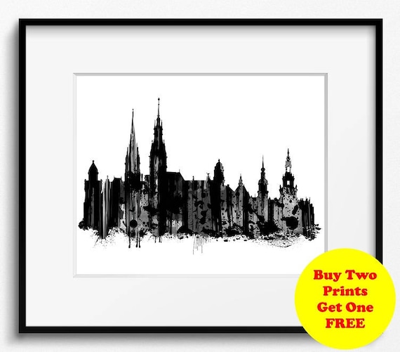 Germany Cityscape Giclee Canvas Picture Art Hamburg