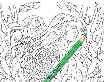 Fantasy Beastmasters: 2 Printable Adult Coloring Pages