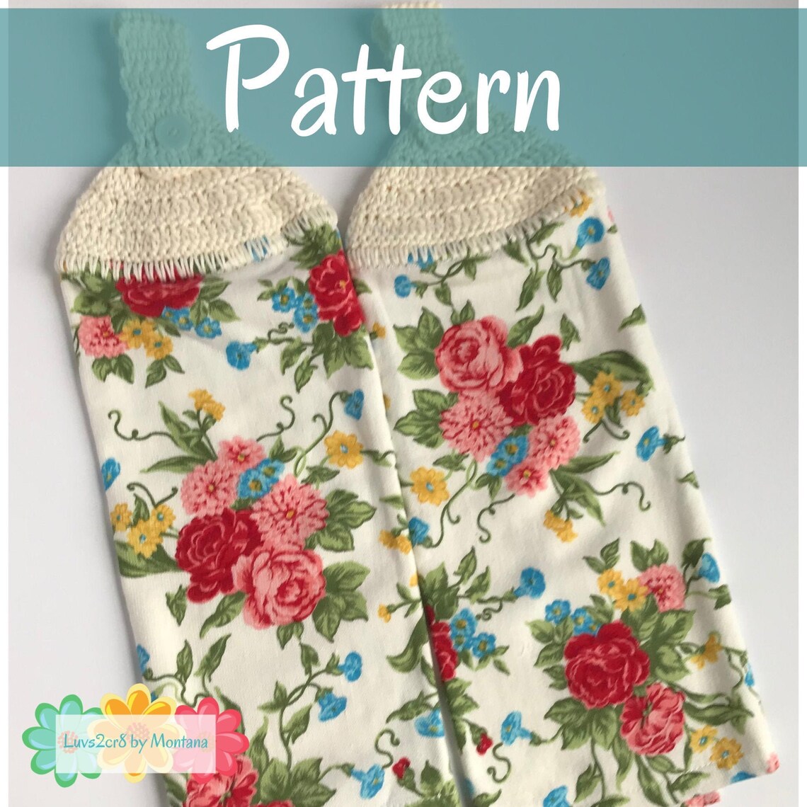 Simple Dish Towel Topper Pattern Crochet Pattern Towel Etsy