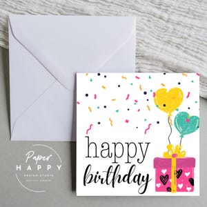 Birthday Card - Happy Birthday Card, For her, birthday celebration, Birthday Party