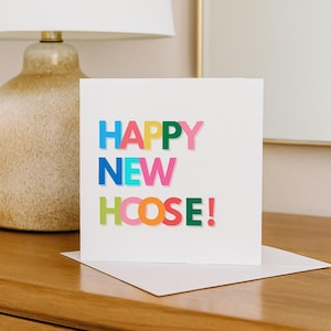 Happy New Hoose Card - New Home Greeting Card, Couples Card, family card, Gift