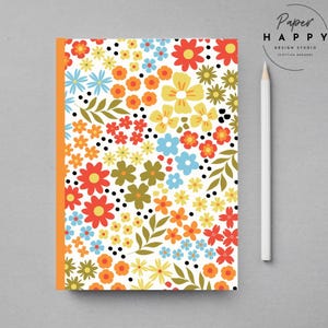Notizbuch Journal Floral Lined - (100 Seiten 6x9") Dankbarkeit, Journal, Schreibtischunterlage