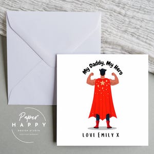 Cartão personalizado para pai, cartão personalizado para o Dia dos Pais, presente para o Dia dos Pais, presentes personalizados para pai, pai e filhos