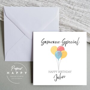 Personalisierte Geburtstagskarte, alles Gute zum Geburtstag, Karte für sie, ihn, Geburtstagskarte, jemand Besonderes, 25,30,40,50,60,70, 80,personalisiert