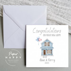 Personalisiertes neues Zuhause - Grußkarte, personalisiert, benutzerdefinierte Karte, alles Gute zum Geburtstag, danke, personalisierte Grußkarte, Geschenk, vollständig kundenspezifisch