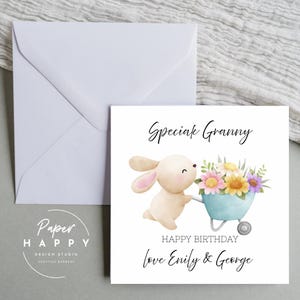 Carte d'anniversaire personnalisée, joyeux anniversaire, carte pour elle, carte d'anniversaire, grand-mère, grand-mère, grand-mère, nounou, 50, 55, 60, 70, 80 ans, personnalisé