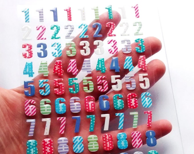Number Stickers, Decal Images, Images for Resin Molds, Birthday Card ...