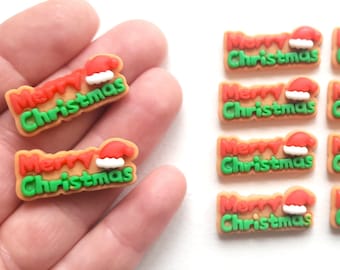 5/10/20pcs Merry Christmas cabochons , kawaii craft supplies , christmas cabs