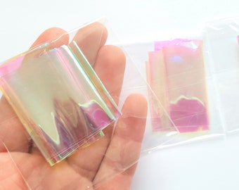 3 packs of decal rainbow acrylic sheet for resin crafts, sold per folded sheet, use in moulds,