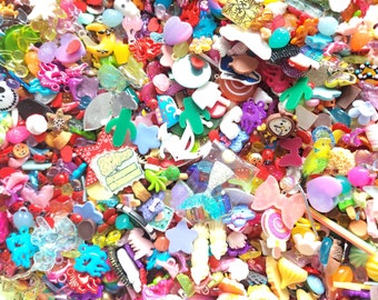 LAST CHANCE SALE 100/500 pcs - Large cabochon mix - bulk buy - kawaii decoden supplies