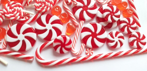 60 pcs fake candy canes candy cane christmas decorations Candy