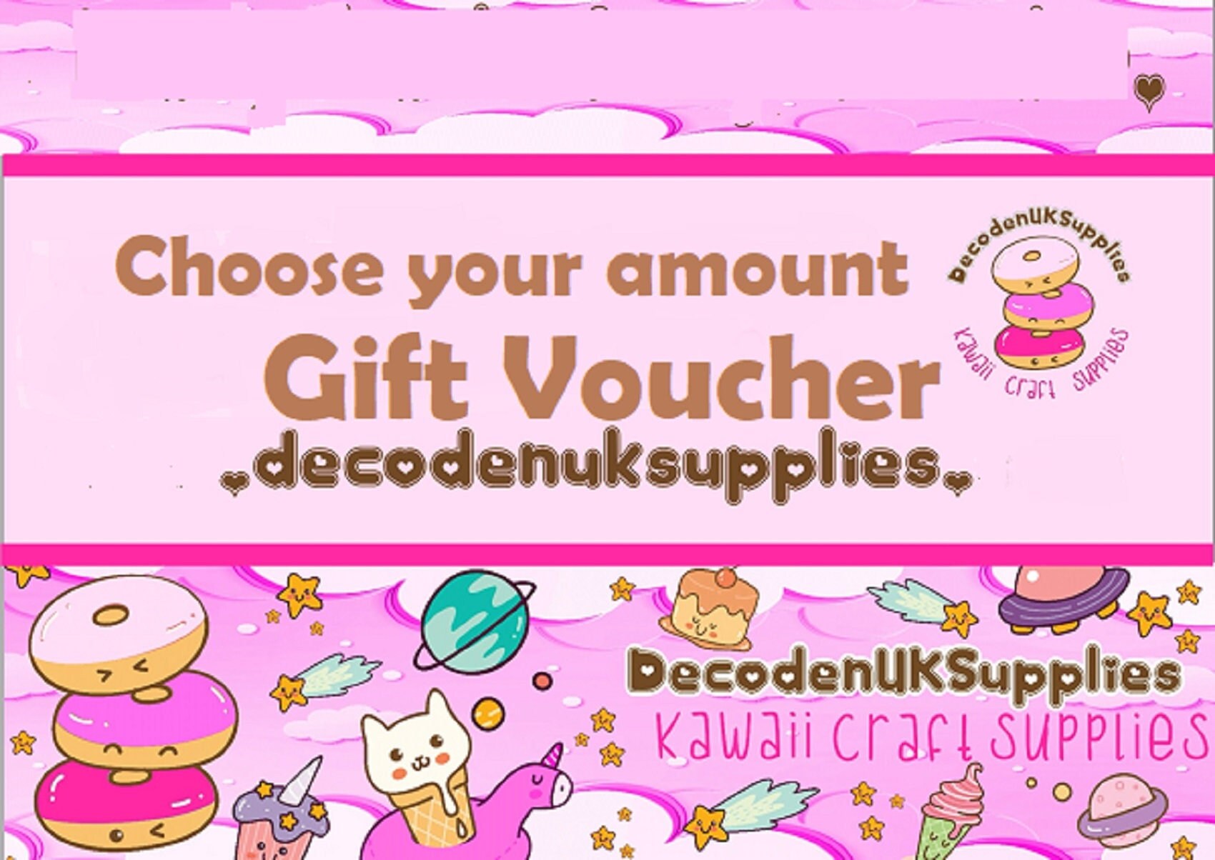 Choose Your Amount GIFT VOUCHER Decoden Craft Supplies Etsy