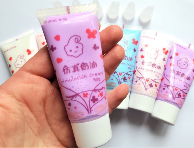 1/6 pieces 50g whipped cream glue, decoden, air dry clay, craft supplies, dolls house supplies bild 6