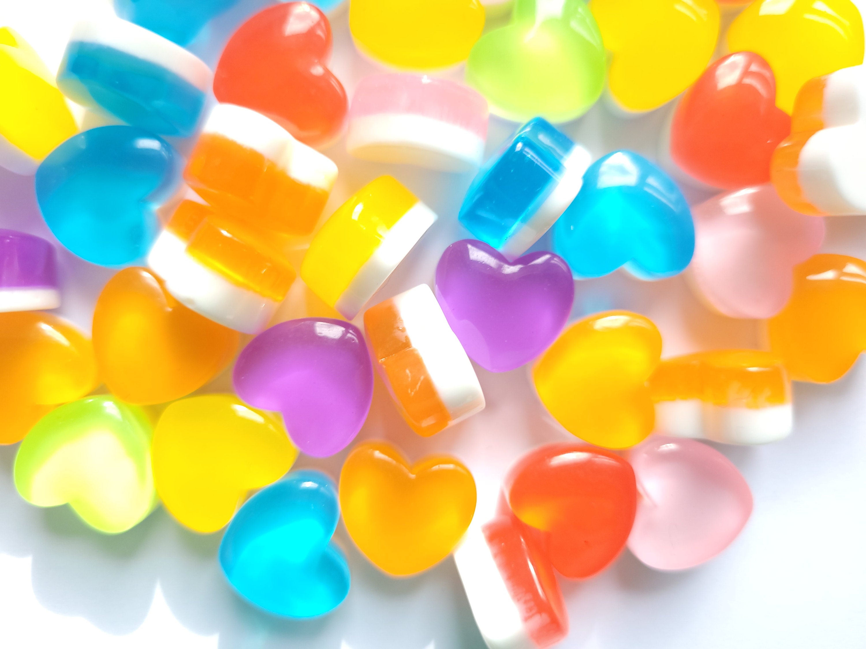 thumbnail image 2 of 20pc Soft Resin Jelly Drops Cabochons – Star, Heart & Candy Shapes For Slime, Earring Making, DIY Crafts 2 of 6