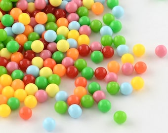 30/60/100pcs 4mm acrylic round ball sprinkles, slime hundreds and thousands,