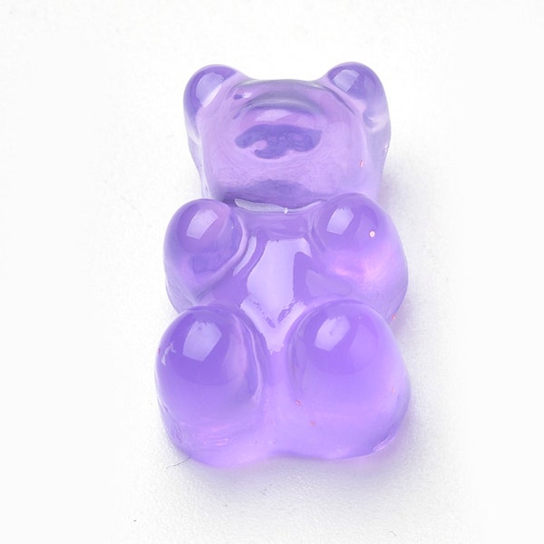 5/10/20pcs PURPLE jelly gummy bear cabochons , fake candy cabochon craft supplies, decoden crafts,