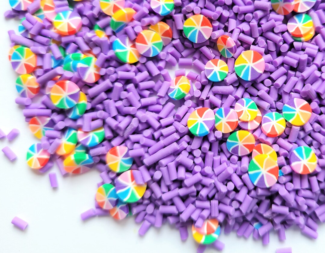 5g Pinwheel Sprinkles , FAKE Sprinkles, Clay Sprinkles, Funfetti, Resin