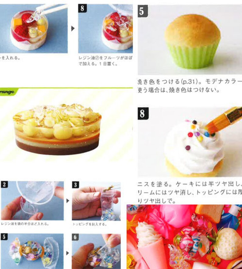 decoden and more PADICO book polymer craft supplies for jewellery Sweets Deco Lesson by Candy Color Ticket