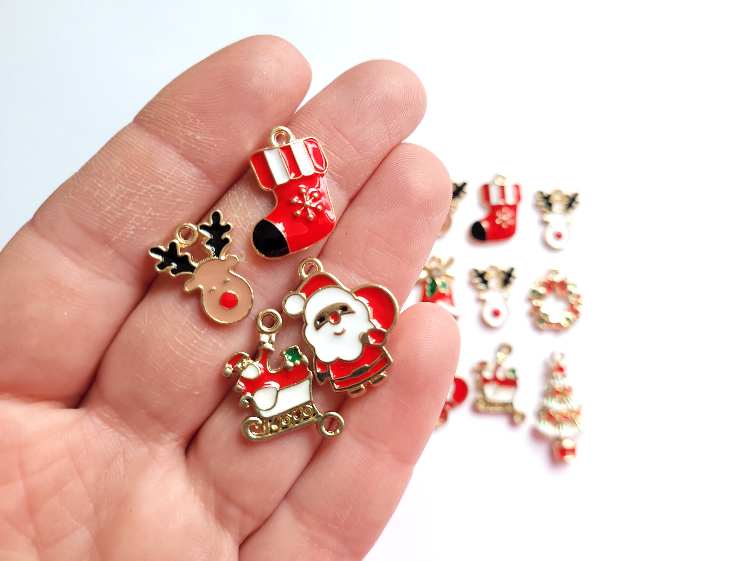 Enamel christmas charms uk
